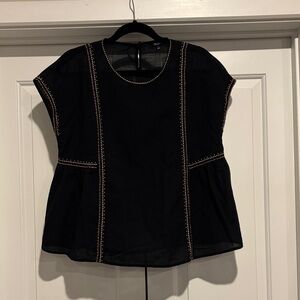 Madewell Embroidered Folk Top